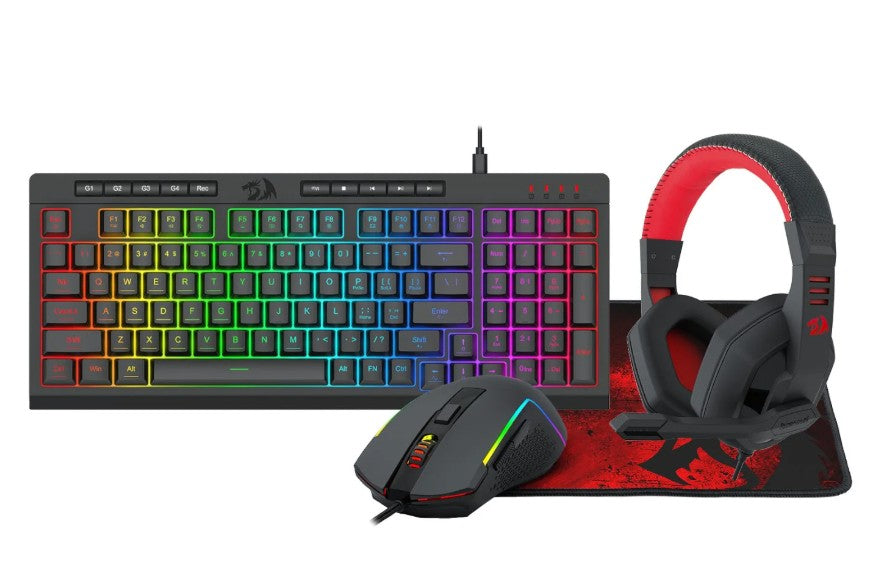 Redragon 4-in-1 Keyboard | Mouse | Mousepad | Headset Gaming Combo