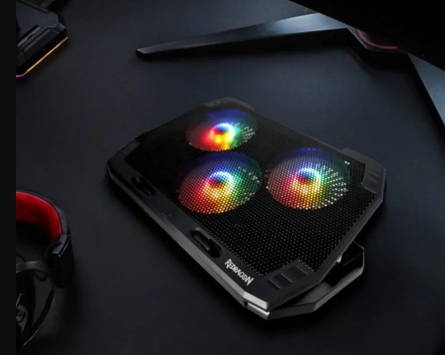 REDRAGON Dual USB 3 Fan RGB Gaming Notebook Stand