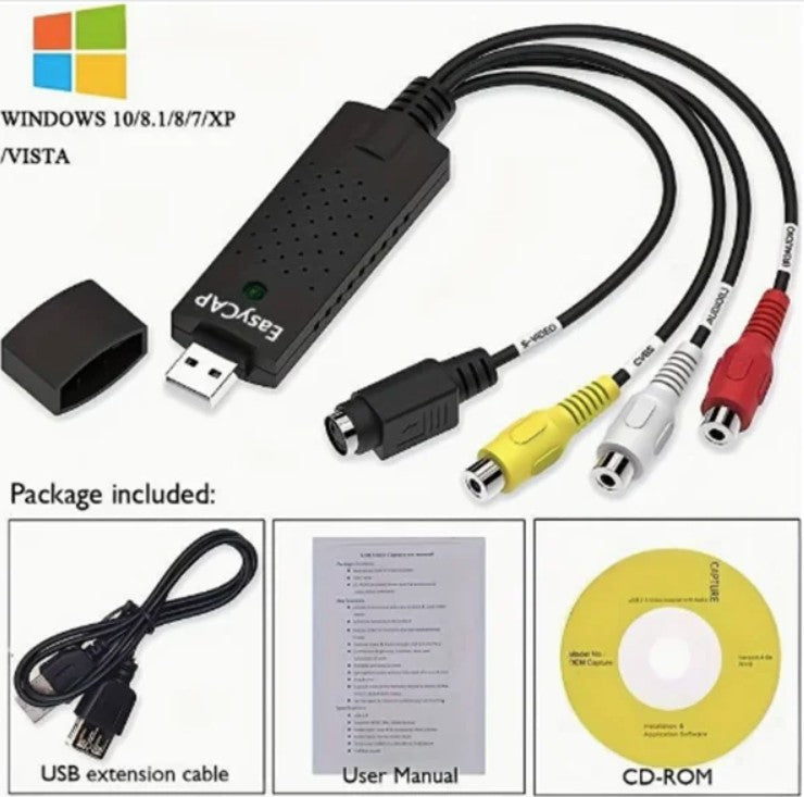 Easycap USB 2.0 Video TV DVD VHS Audio Capture Adapter