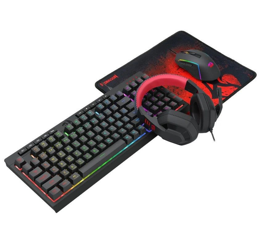 Redragon 4-in-1 Keyboard | Mouse | Mousepad | Headset Gaming Combo